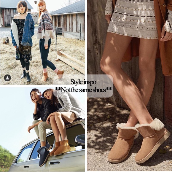 UGG Bailey Button Suede Sherpa Boots - Picture 2 of 16